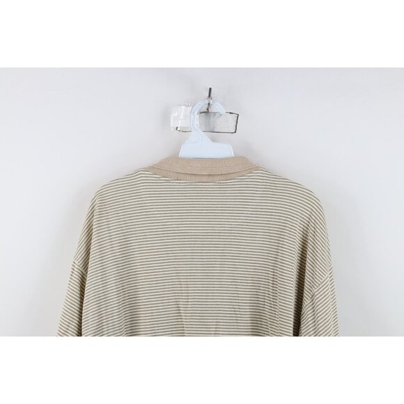 Vintage 90s Mens Large Rayon Gabardine Block M University of Michigan Golf Polo - Picture 13 of 14